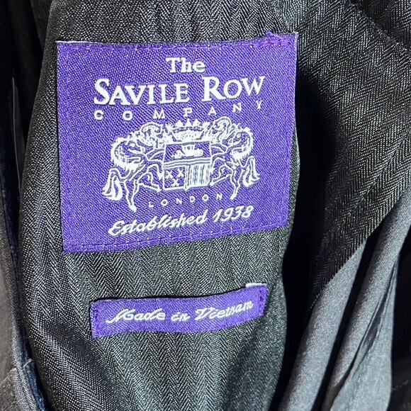 THE SAVILE ROW COMPANY Men's Gray Brixton Flat Front Suit Pants SZ 36 - Picture 7 of 9